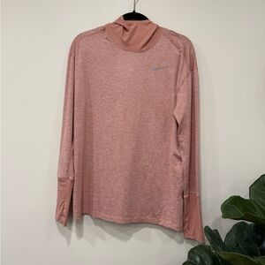 Nike Women's Dusty Rose Long-Sleeve Hooded Training Top